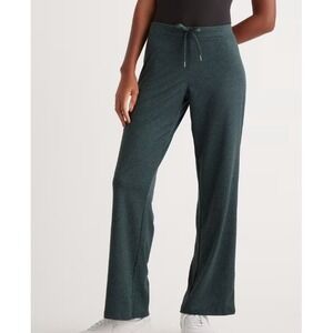 Quince Dark Teal Wide-Leg Track Pants
